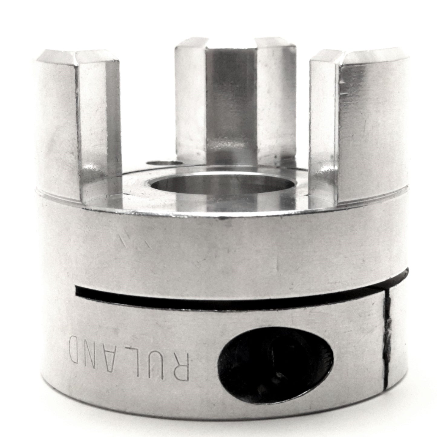 Used Ruland MJC57-22-A Coupling Jaw, Screw Clamp 22mm Bore, 2-1/4" OD, 80mm Length