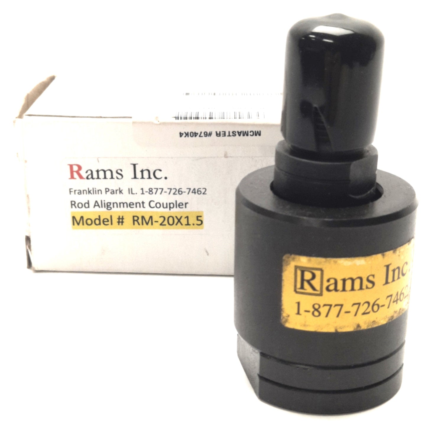New – Open box Rams Products Inc RM-20X1.5 Rod Alignment Coupler M20x1.5mm Thread, Male-Female
