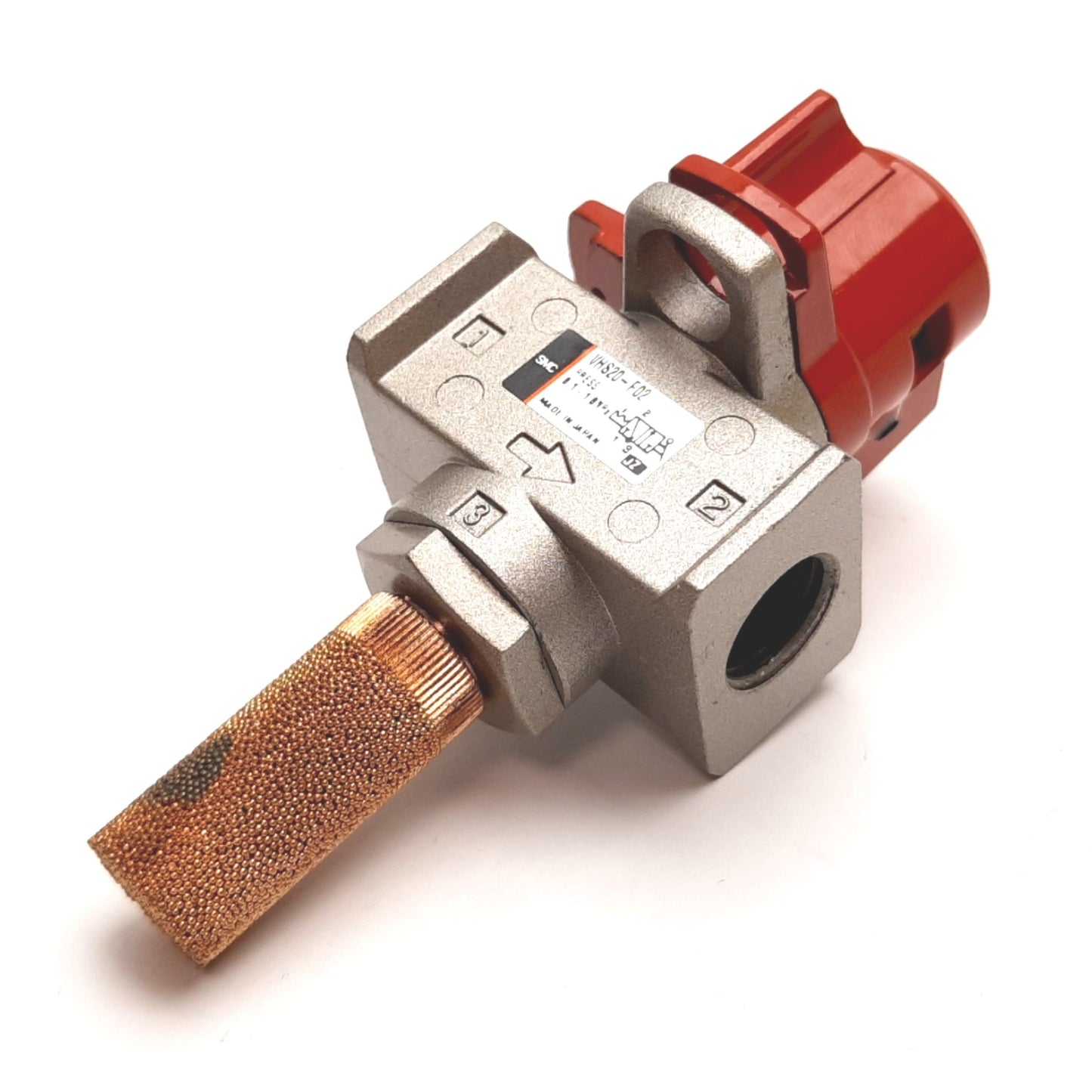 Used SMC VHS20-F02 Lockout Shut Off Valve, Pressure: 0.1-1.0MPa, Ports: G1/4