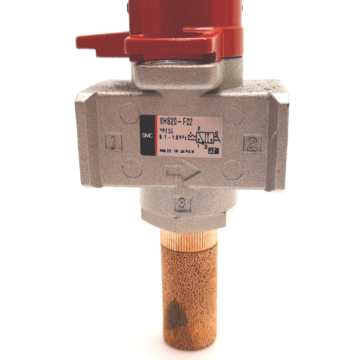 Used SMC VHS20-F02 Lockout Shut Off Valve, Pressure: 0.1-1.0MPa, Ports: G1/4