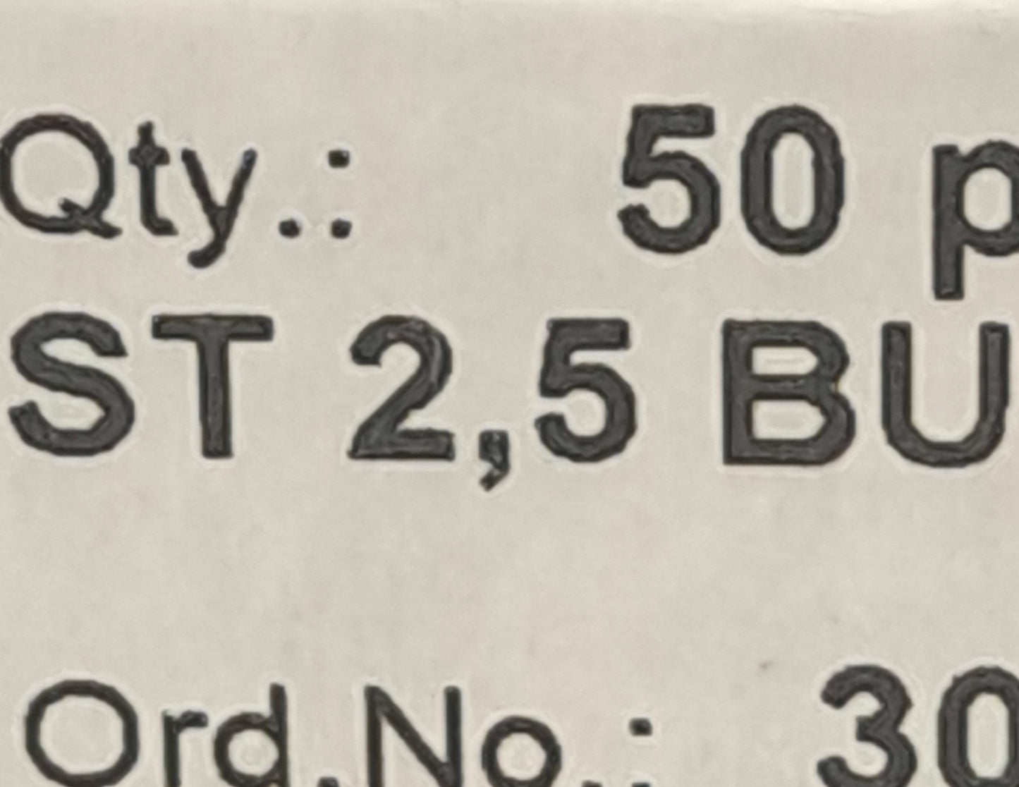 New Lot of 50 Phoenix Contact STS 2.5 BU 3036408 Terminal Blocks, 24A, 800V, 1-Pole