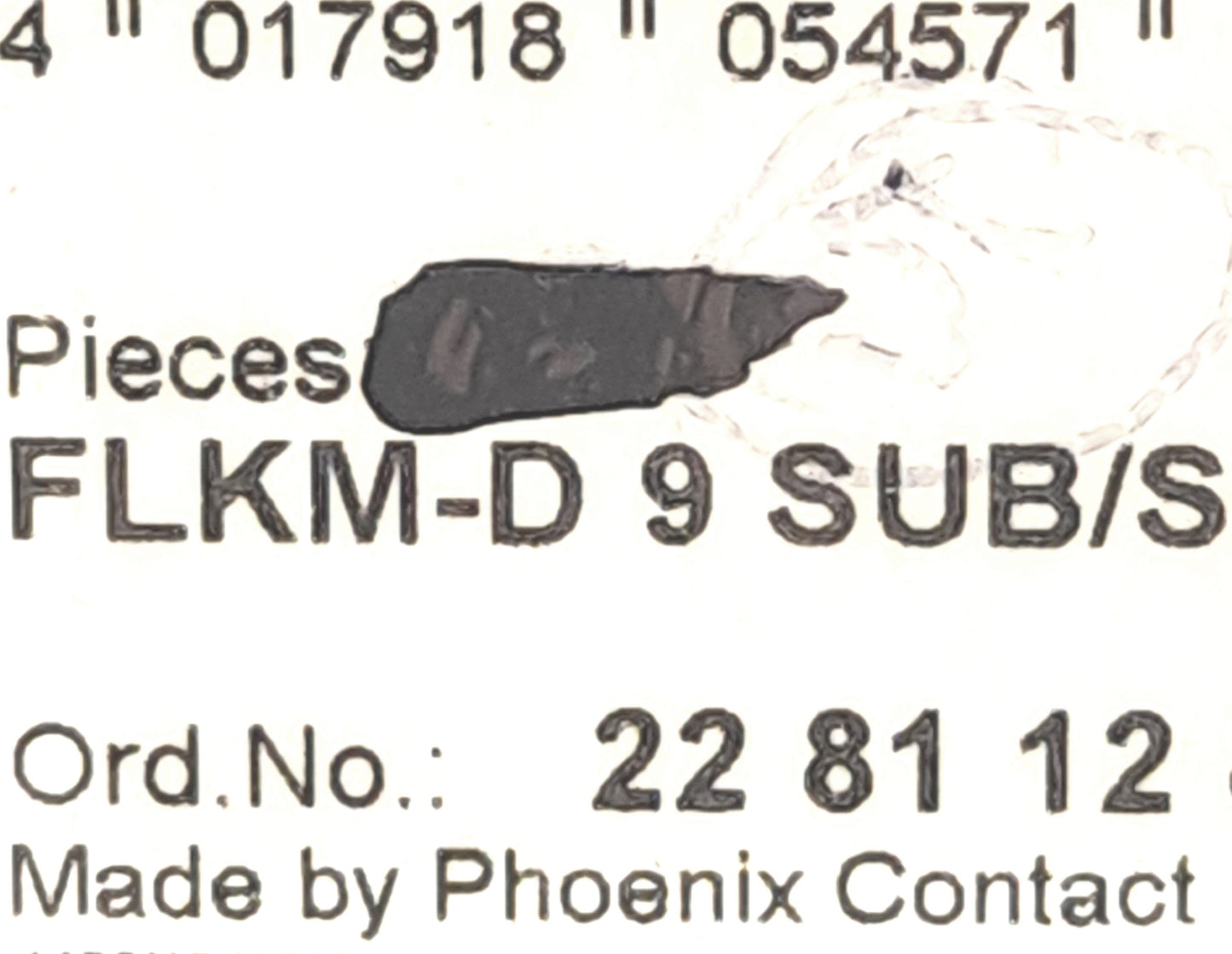 New – Open box Lot of 2 Phoenix Contact FLKM-D 9 SUB/S 2281128 Terminal Block Interface Modules