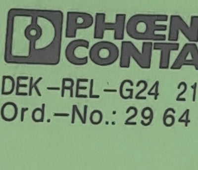 New Phoenix Contact DEK-REL-G24 21 2964500 Relay Module, 19.2~26.4VAC/DC 9mA Input