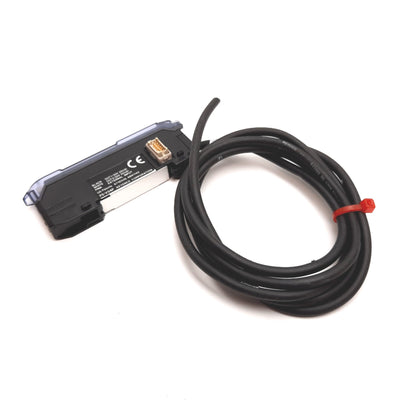 Used Keyence FS-V34P Fiber Optic Sensor Amplifier, 12-24VDC, 2x PNP Outputs, DIN Rail