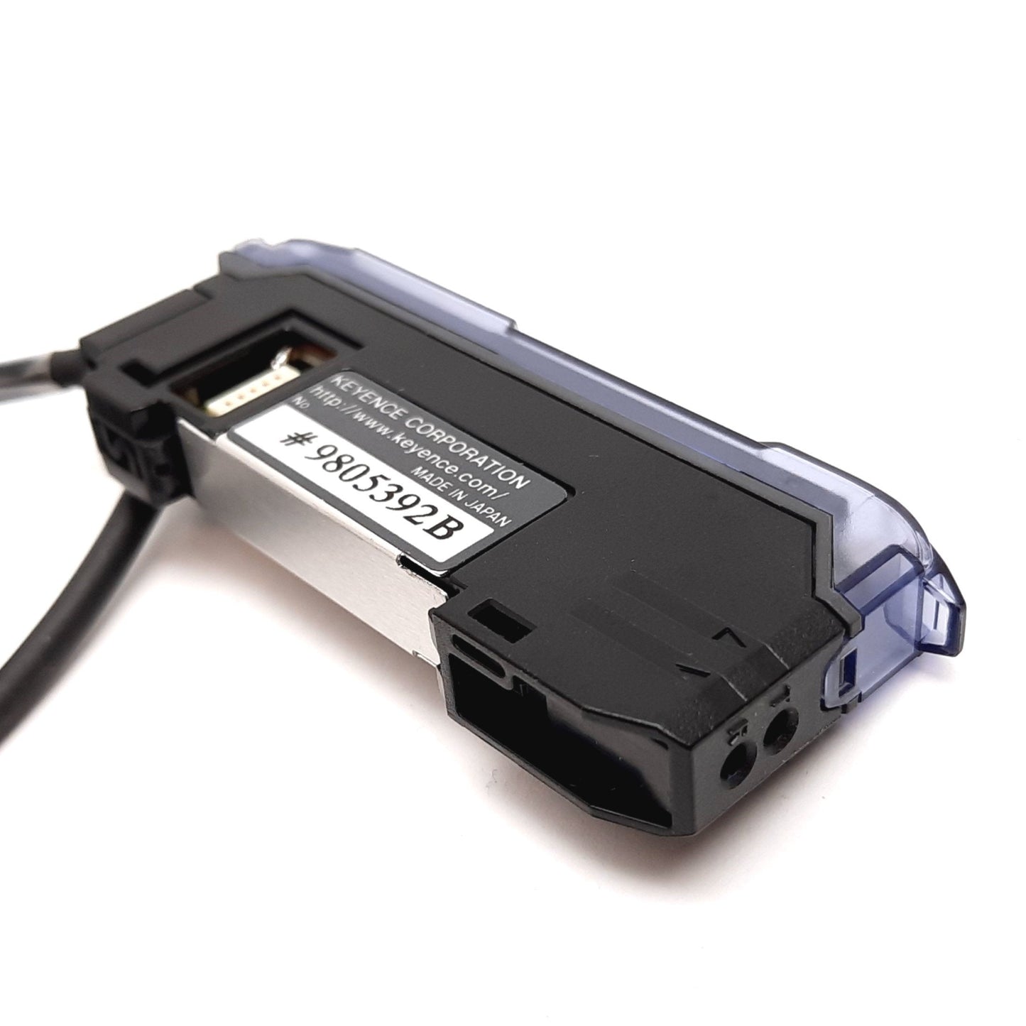 Used Keyence FS-V34P Fiber Optic Sensor Amplifier, 12-24VDC, 2x PNP Outputs, DIN Rail