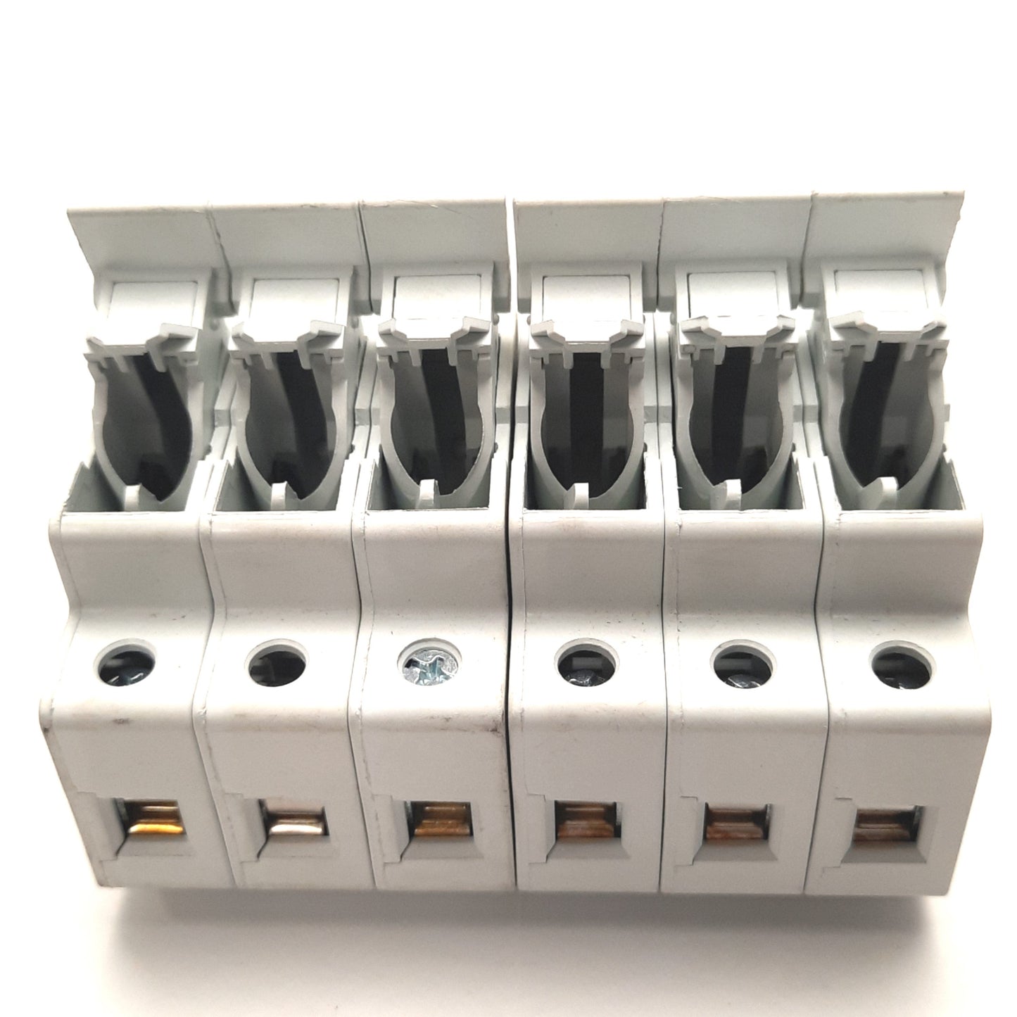 Used Lot of 2 Mersen USCC3 Ultrasafe Fuse Holder Class CC, 600v AC/DC, 30A, 3 Poles