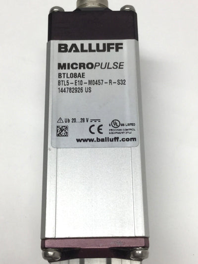 Used Balluff BTL5-E10-M0457-R-S32 Micropulse Linear Position Sensor Transducer 457mm