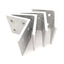 Used Lot of 4 80/20 4304 Aluminum Inside 90° Corner Brackets, 8-Hole, 15 Series