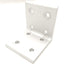 Used Lot of 4 80/20 4304 Aluminum Inside 90° Corner Brackets, 8-Hole, 15 Series