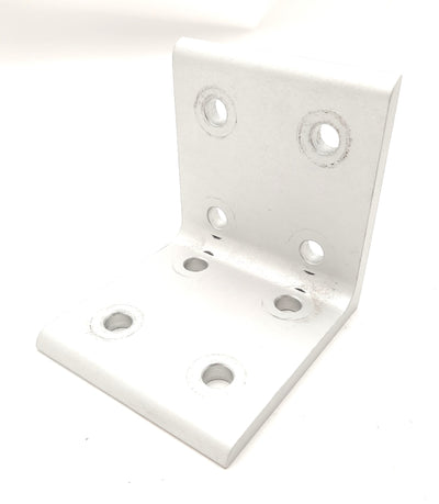 Used Lot of 4 80/20 4304 Aluminum Inside 90° Corner Brackets, 8-Hole, 15 Series