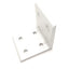 Used Lot of 4 80/20 4304 Aluminum Inside 90° Corner Brackets, 8-Hole, 15 Series