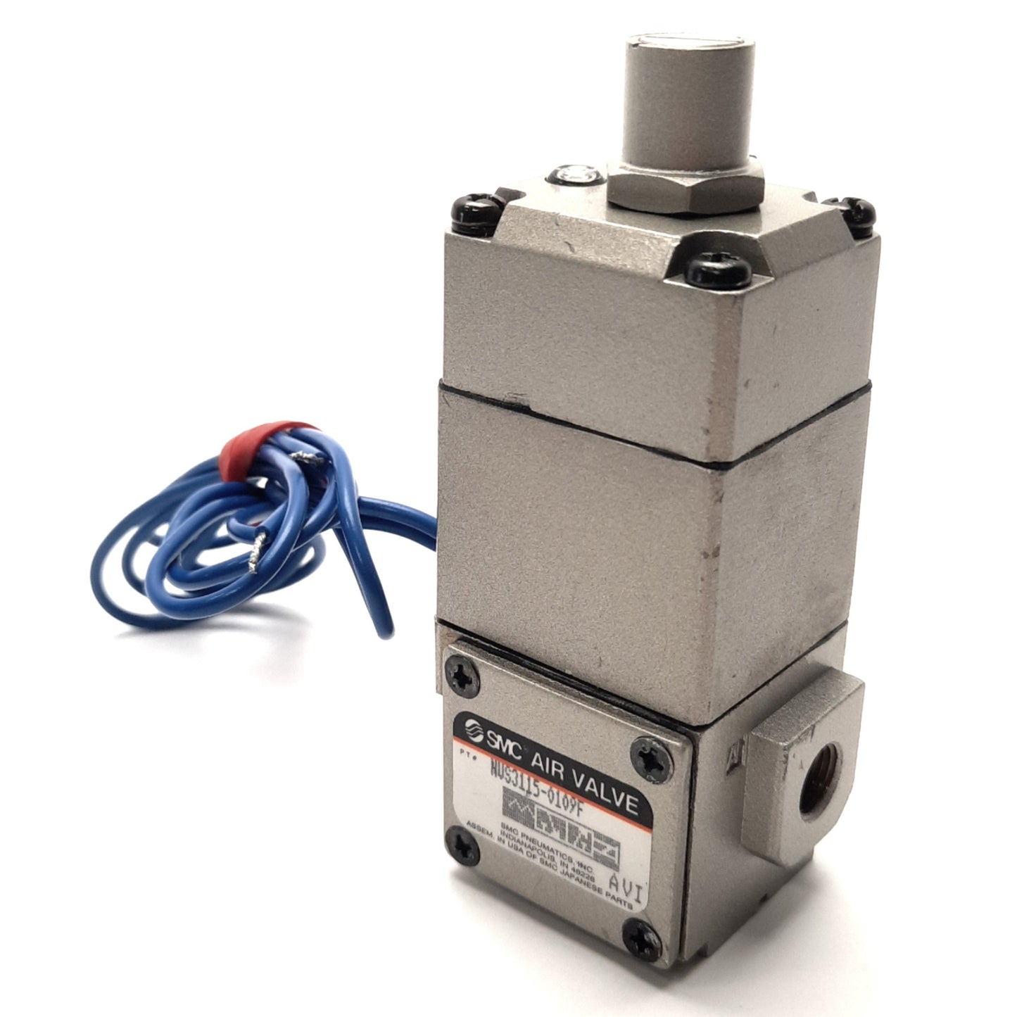 Used SMC NVS3115-0109F Solenoid Valve 3-Port, RC1/8, 110v AC Coil, 1.0MPa Max