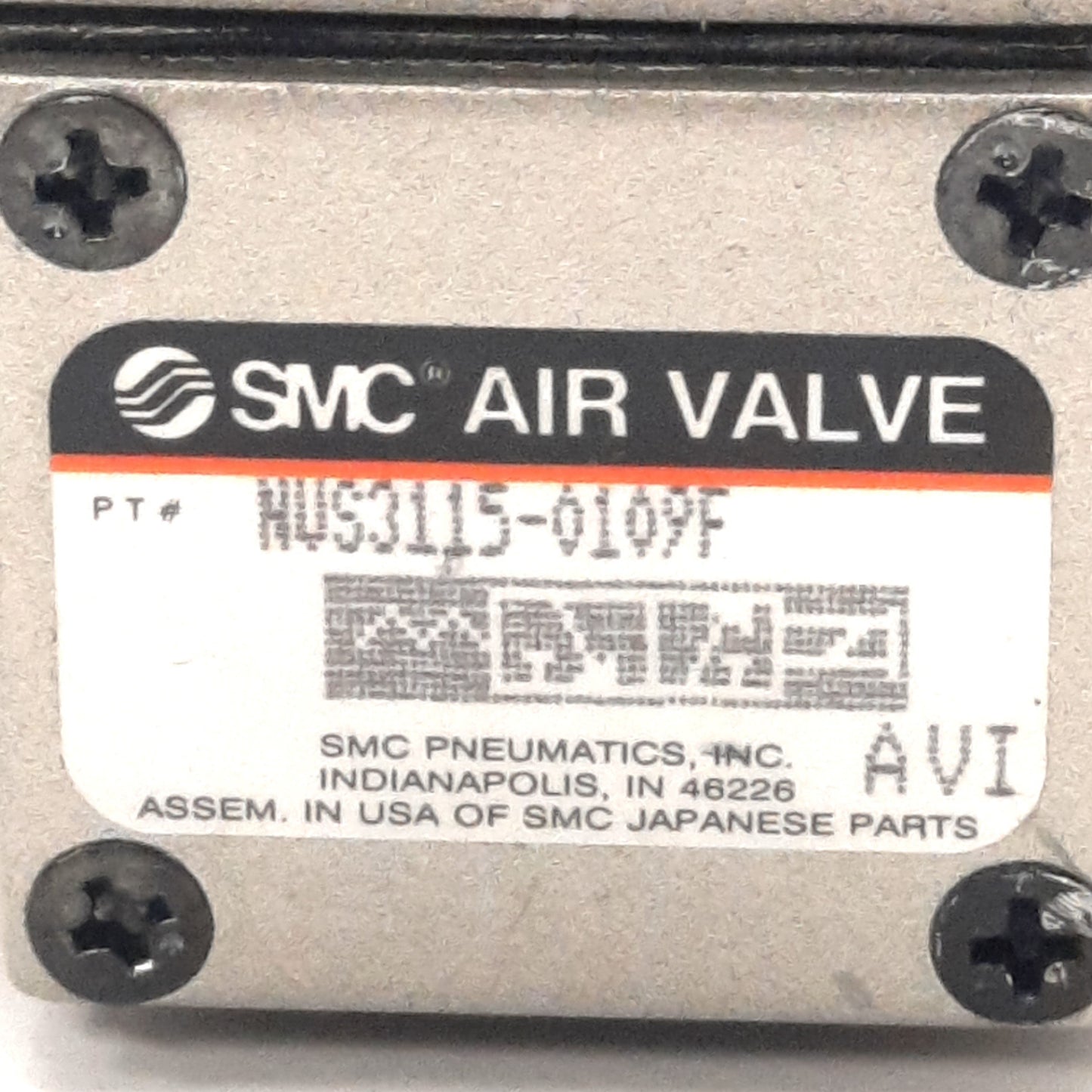Used SMC NVS3115-0109F Solenoid Valve 3-Port, RC1/8, 110v AC Coil, 1.0MPa Max
