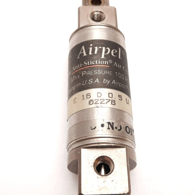 Used Airpel E16D0.5U Low Friction Air Cylinder, Bore: 0.627", Stroke: 0.5", 10-32