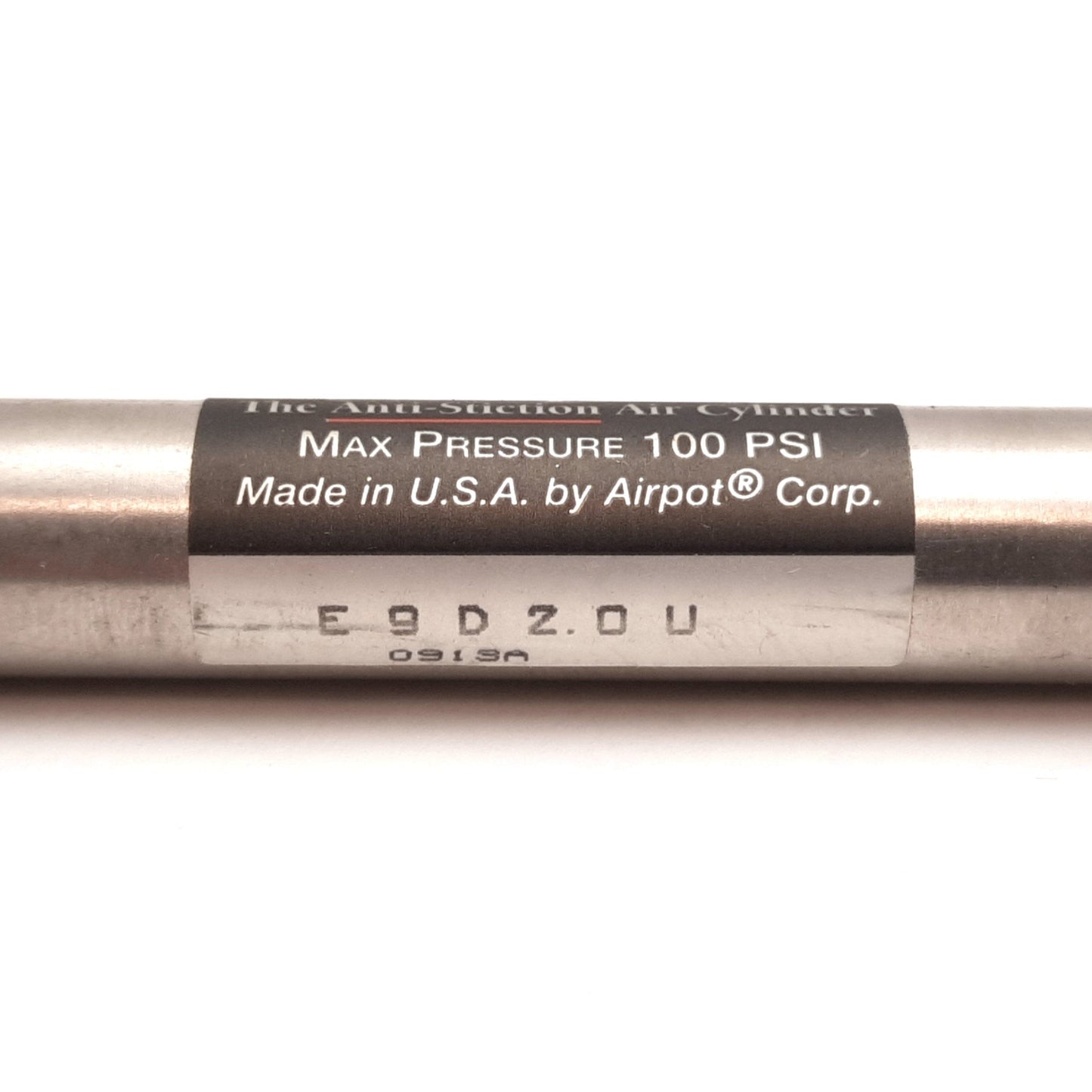 Used Airpel E9D2.0U Low Friction Air Cylinder, Bore: 0.366", Stroke: 2", 10-32