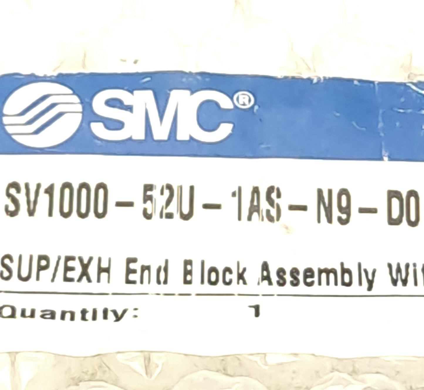 New SMC SV1000-52U-1AS-N9-D0 Sup/Exh Manifold Assembly End Block, ø5/16" One-Touch