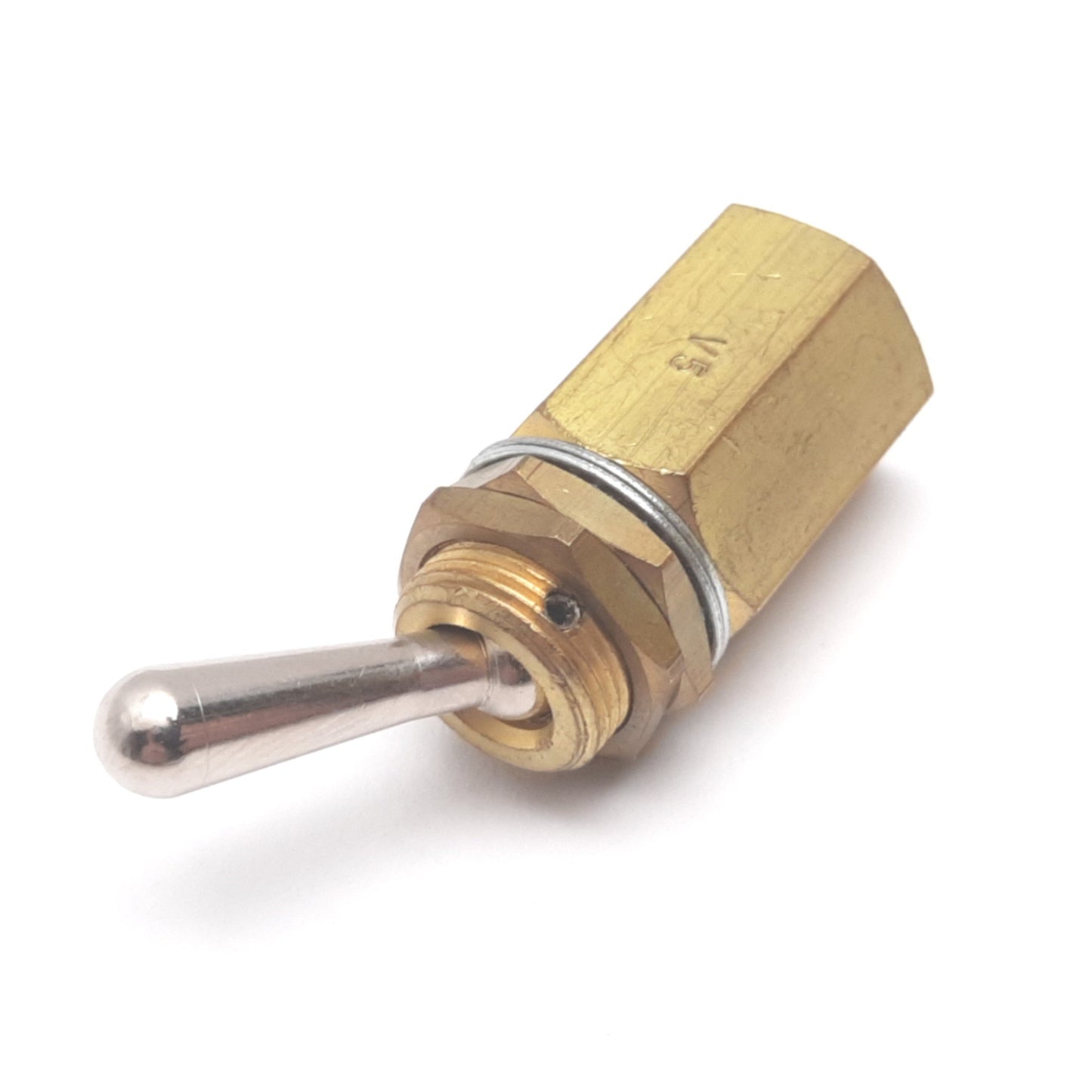 Used Clippard TV-2S Toggle Valve, 2-Position 2-Way N/C, 150psi Max, Ports: 10-32