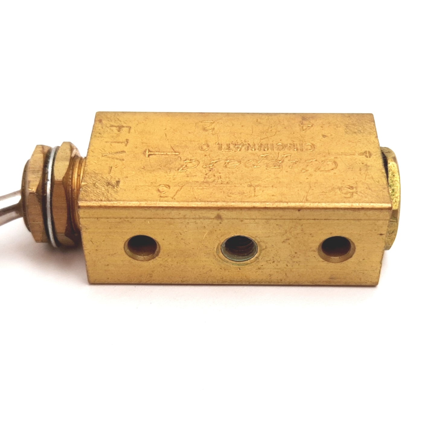 Used Clippard FTV-3 Toggle Valve, 2-Position 3-Port, Pressure: 150psi Max, 10-32