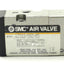 Used SMC VZ312-5MZ-M5 Solenoid Valve, 2 Position, 24 VDC Coil, Light/Surge Suppressor