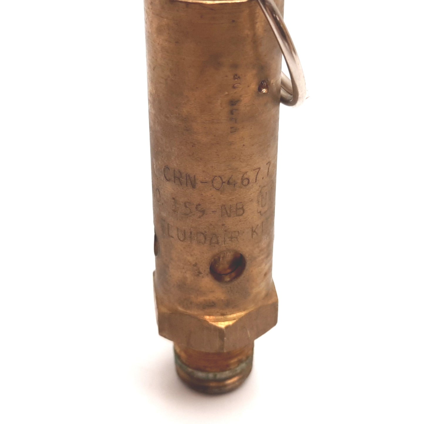 Used Watts Fluidair CRN-0467.7 Pressure Relief Valve, Rating: 25psi, 1/4" NPT