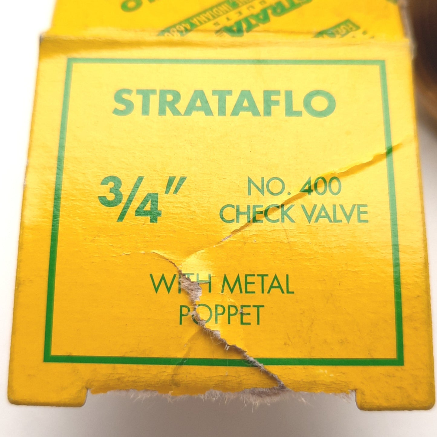 New – Open box Strataflo 400-075 NO. 400 Check Valve 3/4" NPTF, 6 GPM Flow Rate, 400Psi