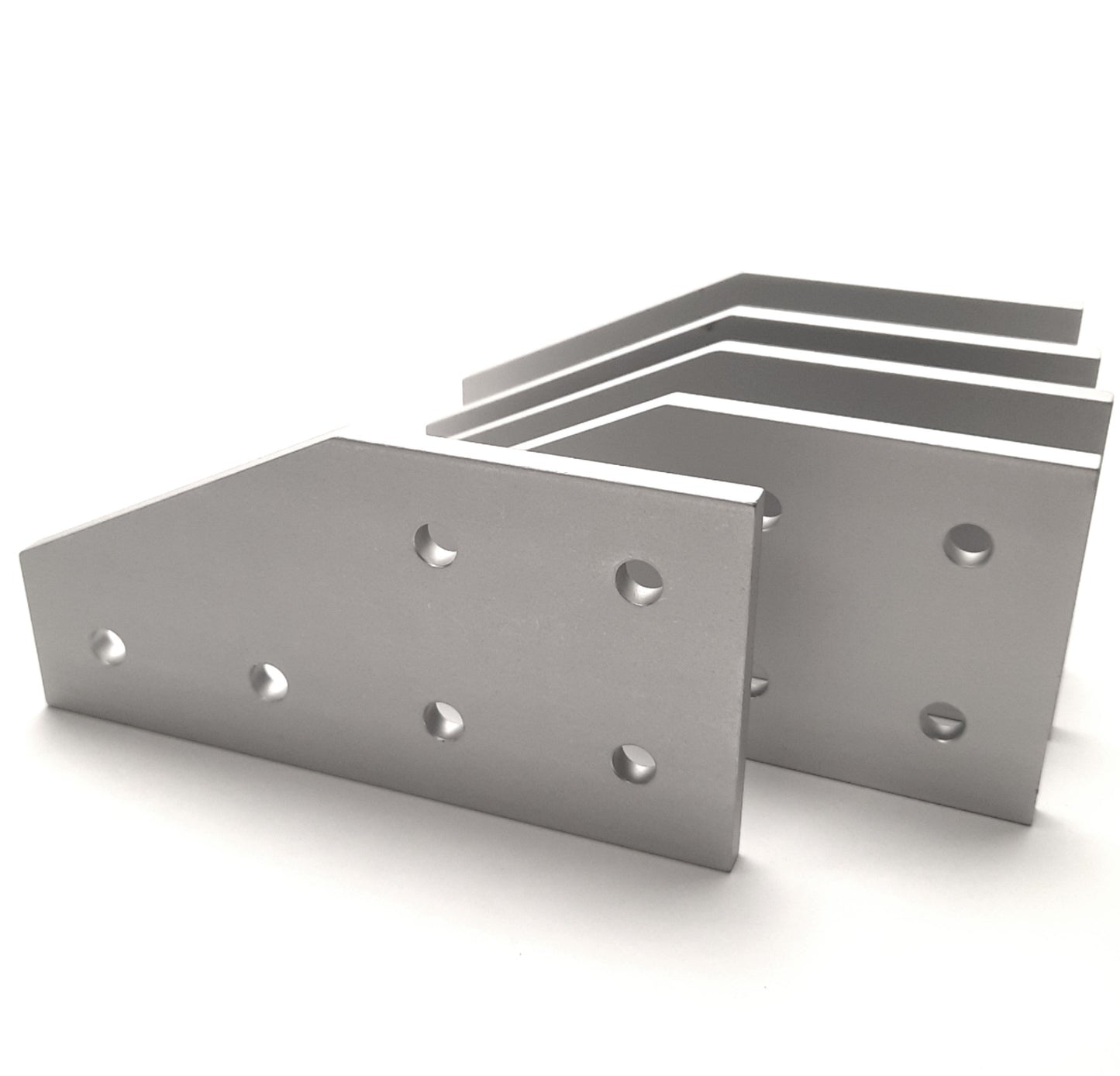 New – Open box Lot of 5 80/20 4320 Angled Stacked Flat Plate 90º, 15 Series, 6" x 3" x 1/4"