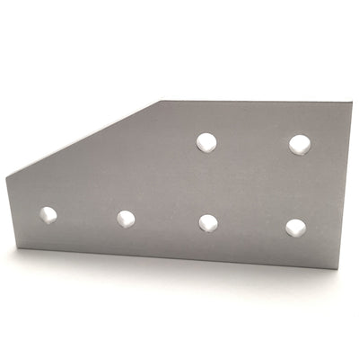 New – Open box Lot of 5 80/20 4320 Angled Stacked Flat Plate 90º, 15 Series, 6" x 3" x 1/4"