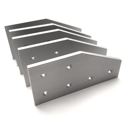 New – Open box Lot of 5 80/20 4320 Angled Stacked Flat Plate 90º, 15 Series, 6" x 3" x 1/4"