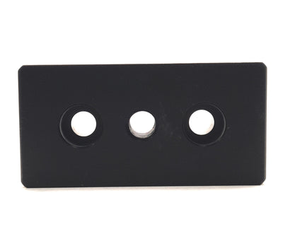 New – Open box Lot of 2 80/20 40-2130-Black 3-Hole Center Tap Base Plate, M10/M8, 40x80mm