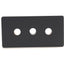 New – Open box Lot of 2 80/20 40-2130-Black 3-Hole Center Tap Base Plate, M10/M8, 40x80mm