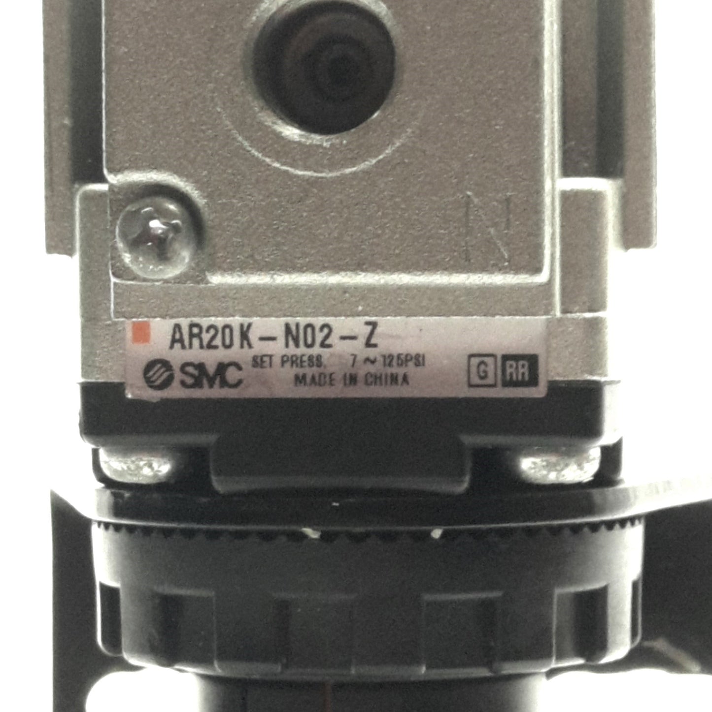 Used SMC AR20K-N02-Z Modular Regulator, 1/4" & 1/8" NPT, 0.05-0.85 MPa Range