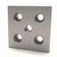 New – Open box Lot of 2 80/20 2131 Center Tap Base Plate 5-Hole, 2"x2", 3/8-16 Thread
