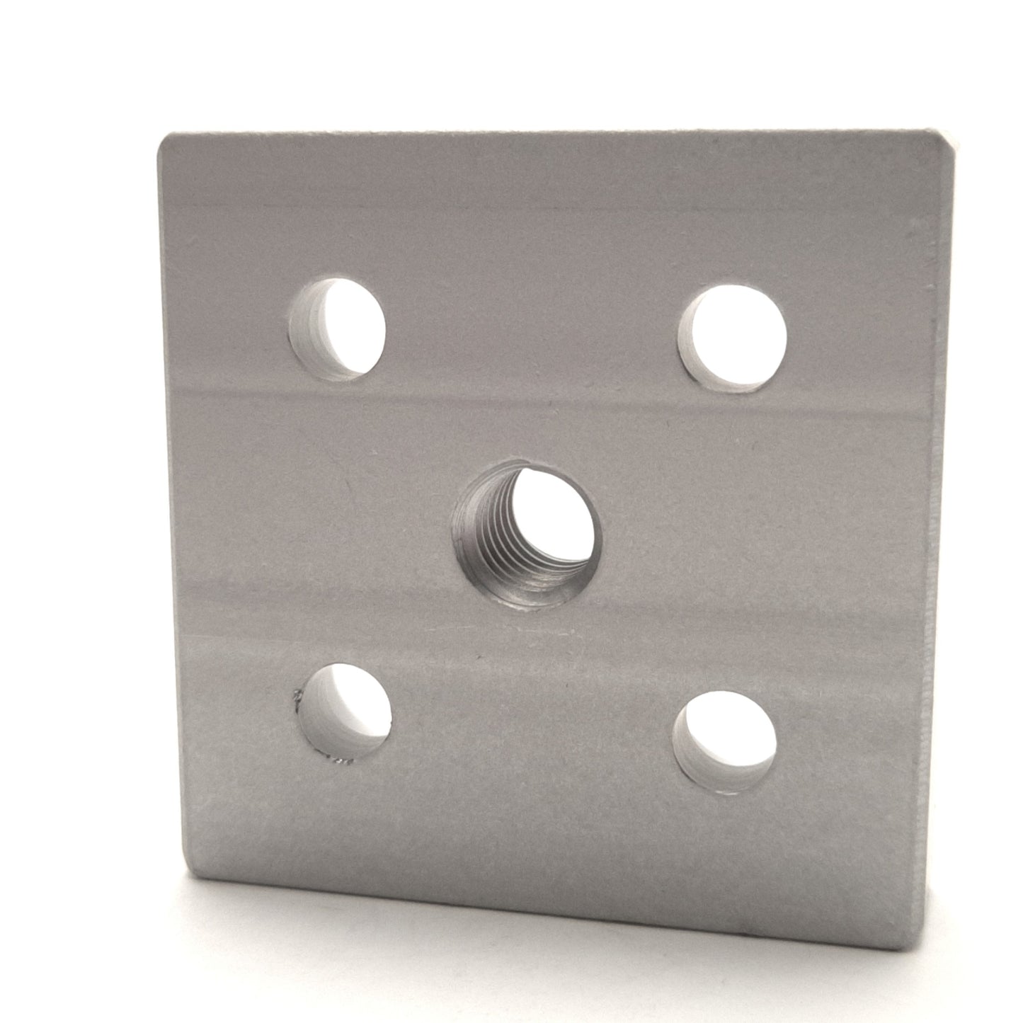 New – Open box Lot of 2 80/20 2131 Center Tap Base Plate 5-Hole, 2"x2", 3/8-16 Thread