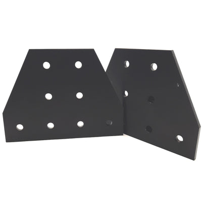 New – Open box Lot of 2 80/20 40-4355-Black Tee Flat Plate 40 Series, 8-Holes, 160x120mm