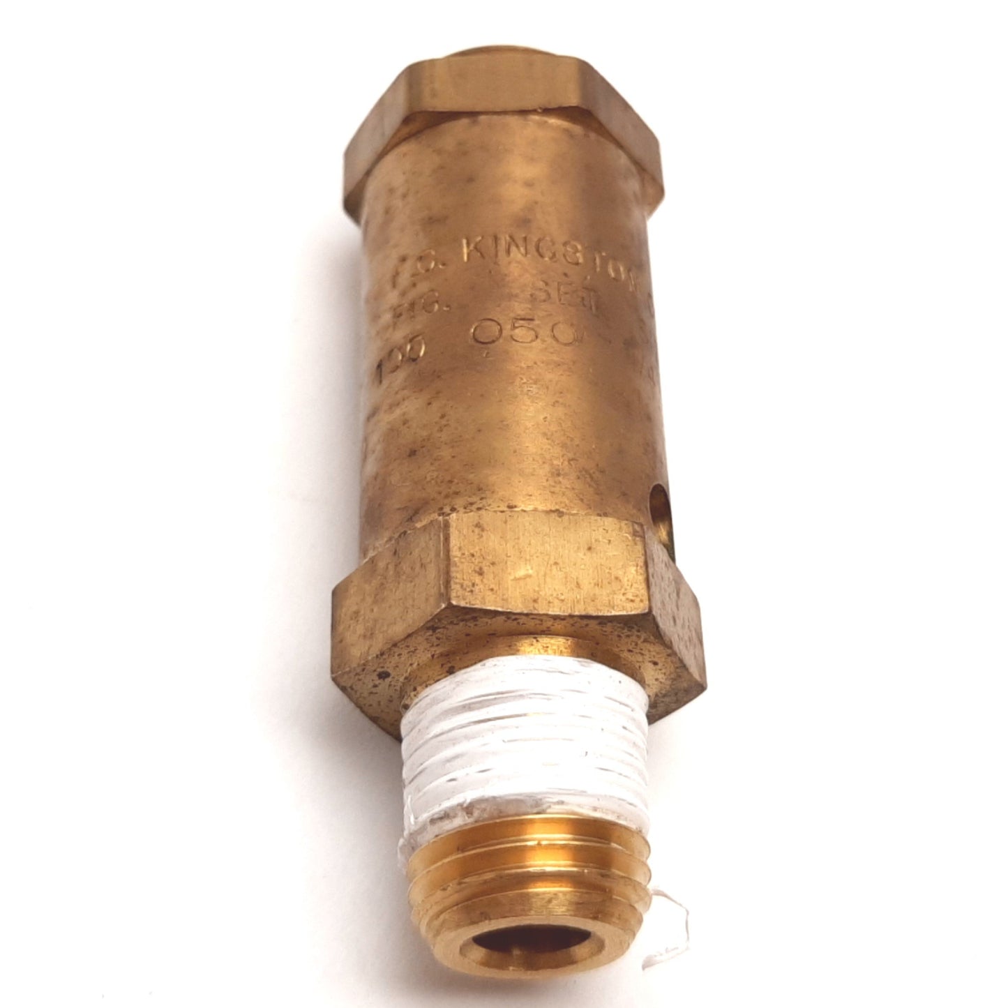 Used F.C. Kingston 100SS050 Safety Valve, Relief Pressure 50psi, Connection 1/4" NPT