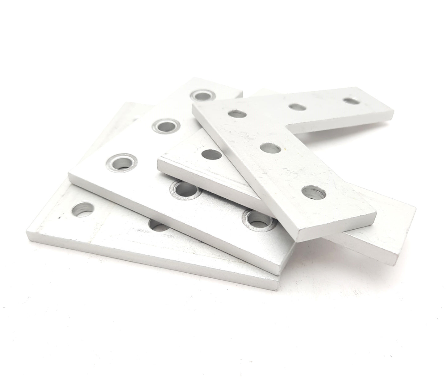 Used Lot of 4 80/20 25-4081 25 Series 90° 5 Hole Aluminum "L" Flat Plate