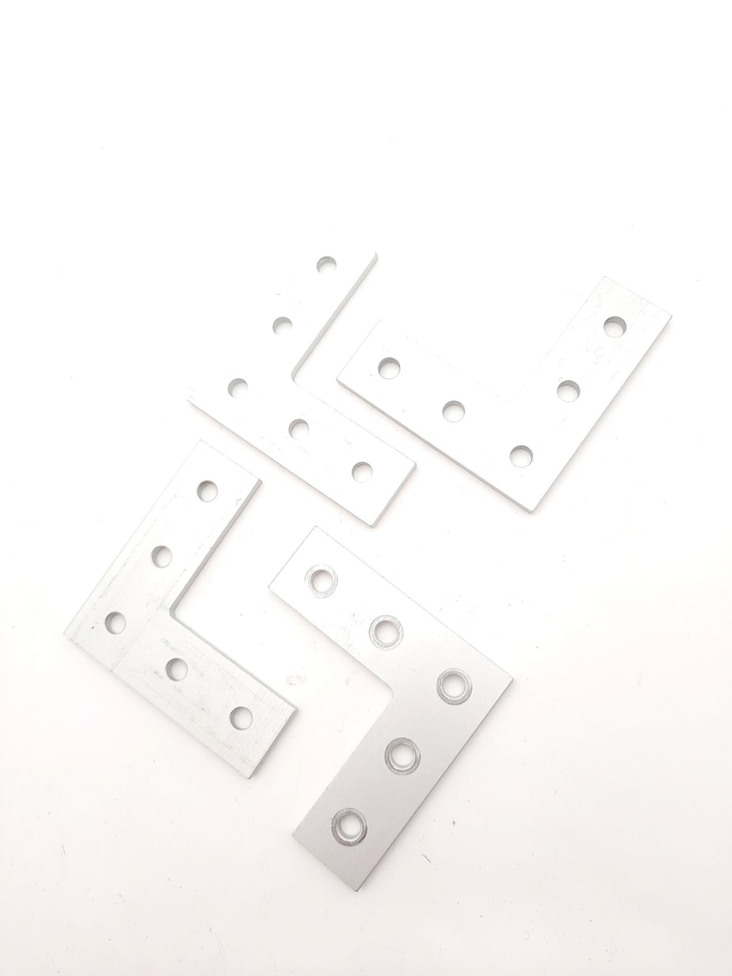 Used Lot of 4 80/20 25-4081 25 Series 90° 5 Hole Aluminum "L" Flat Plate