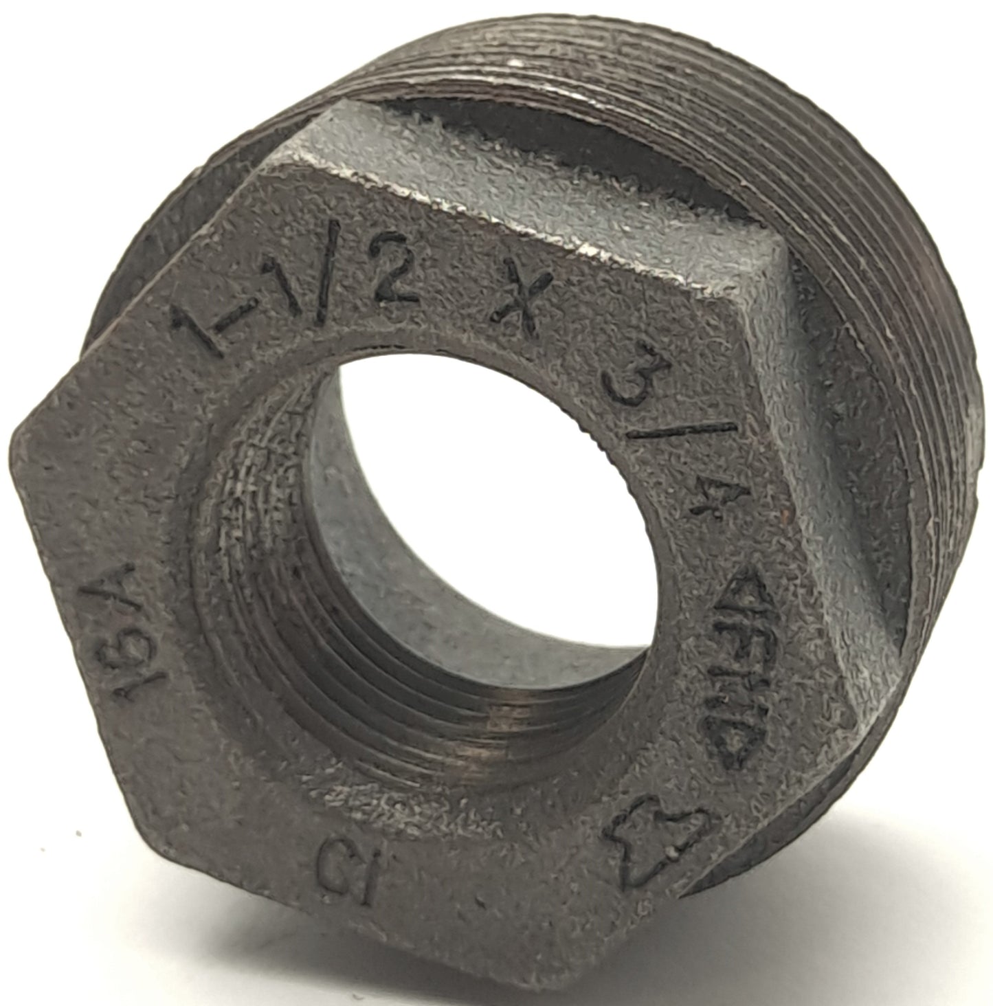 Used Lot or 10 Matco BM1 1 1/2 x 3/4 Black Mallable Iron Hex Bushing, Male to Female