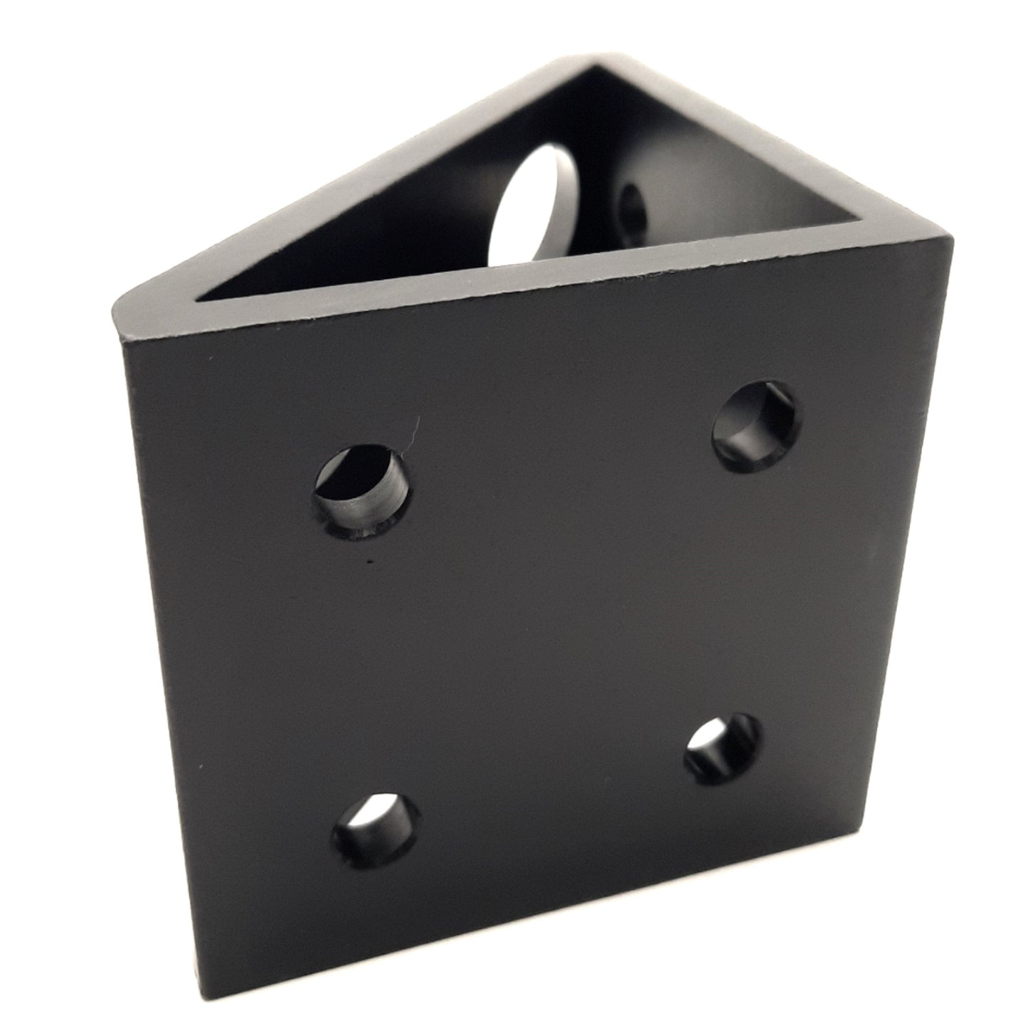 New – Open box Lot of 2 80/20 4338-Black Gusseted Inside Corner Bracket 8-Hole, 15 Series