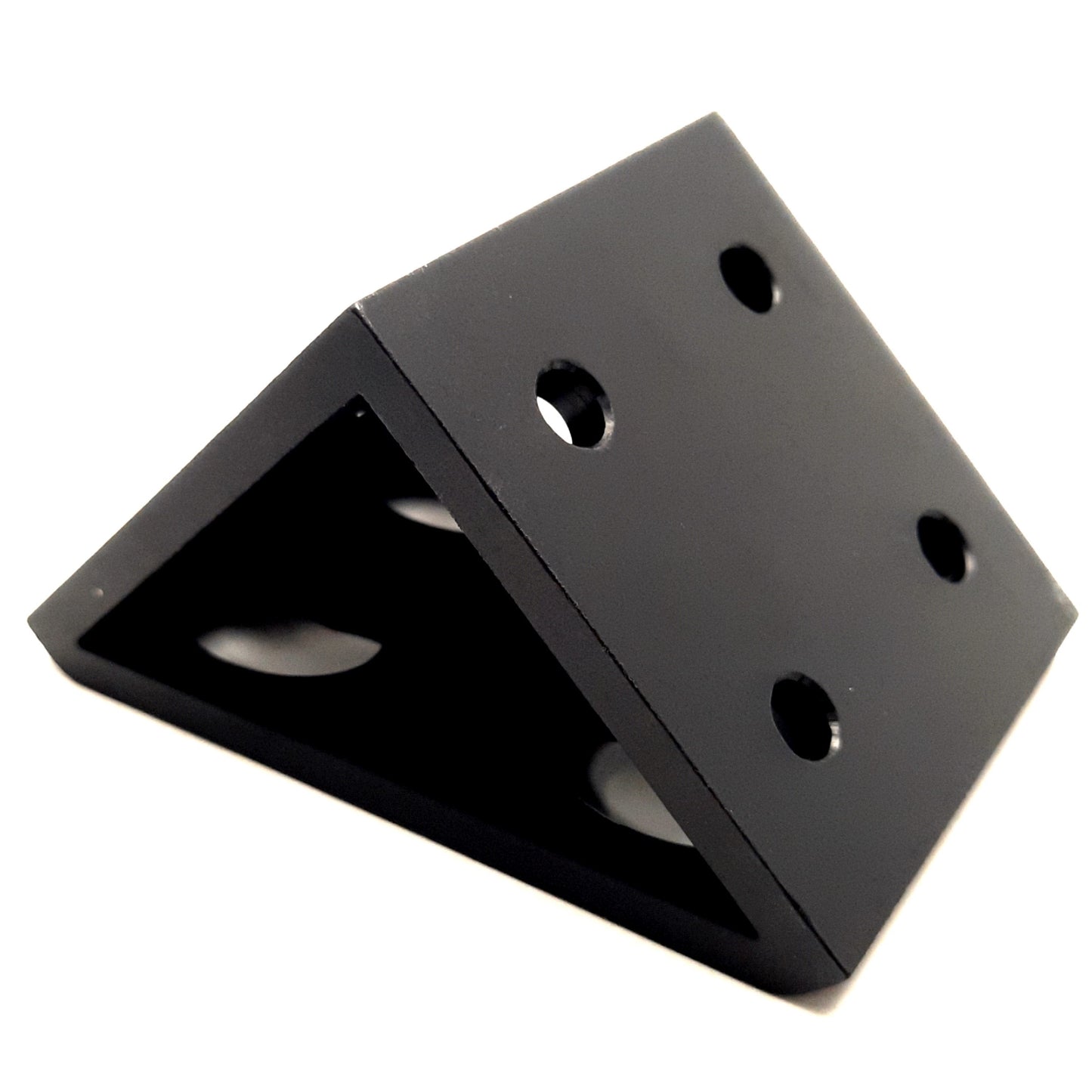 New – Open box Lot of 2 80/20 4338-Black Gusseted Inside Corner Bracket 8-Hole, 15 Series
