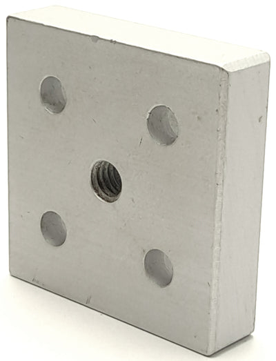 Used Lot of 3 80/20 2127 10-Series 5-Hole Center Tap Base Plates, 5/16-18 Thread