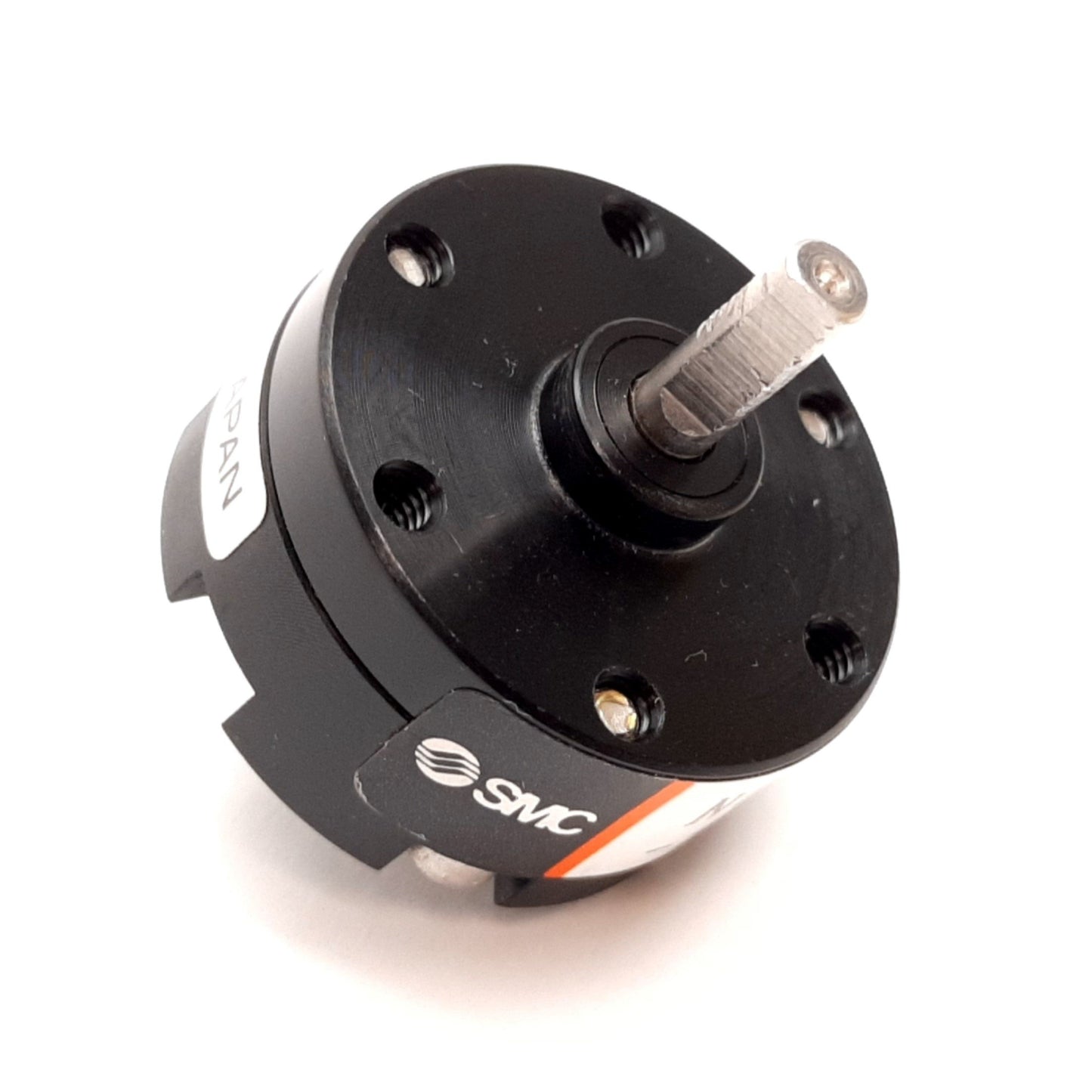 Used SMC NCRB1BW10-90SE Rotary Actuator, Bore: 10mm, Rotation: 90°, Ports: M3