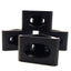 New – Open box Lot of 4 80/20 40-4332-Black Gusseted Inside Corner Bracket 20mm Bore