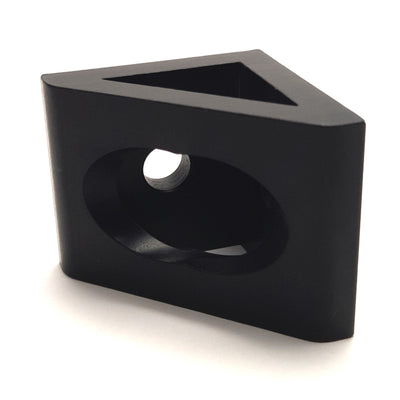 New – Open box Lot of 4 80/20 40-4332-Black Gusseted Inside Corner Bracket 20mm Bore