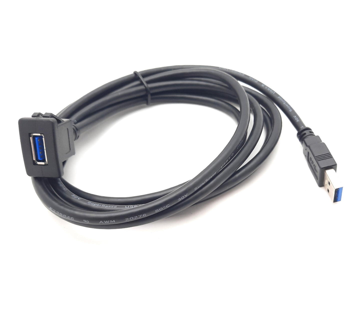 New Lot of 4 Batige X001REG8YL Square Single Port USB 3.0 Type A, 30V 3Ft Cable