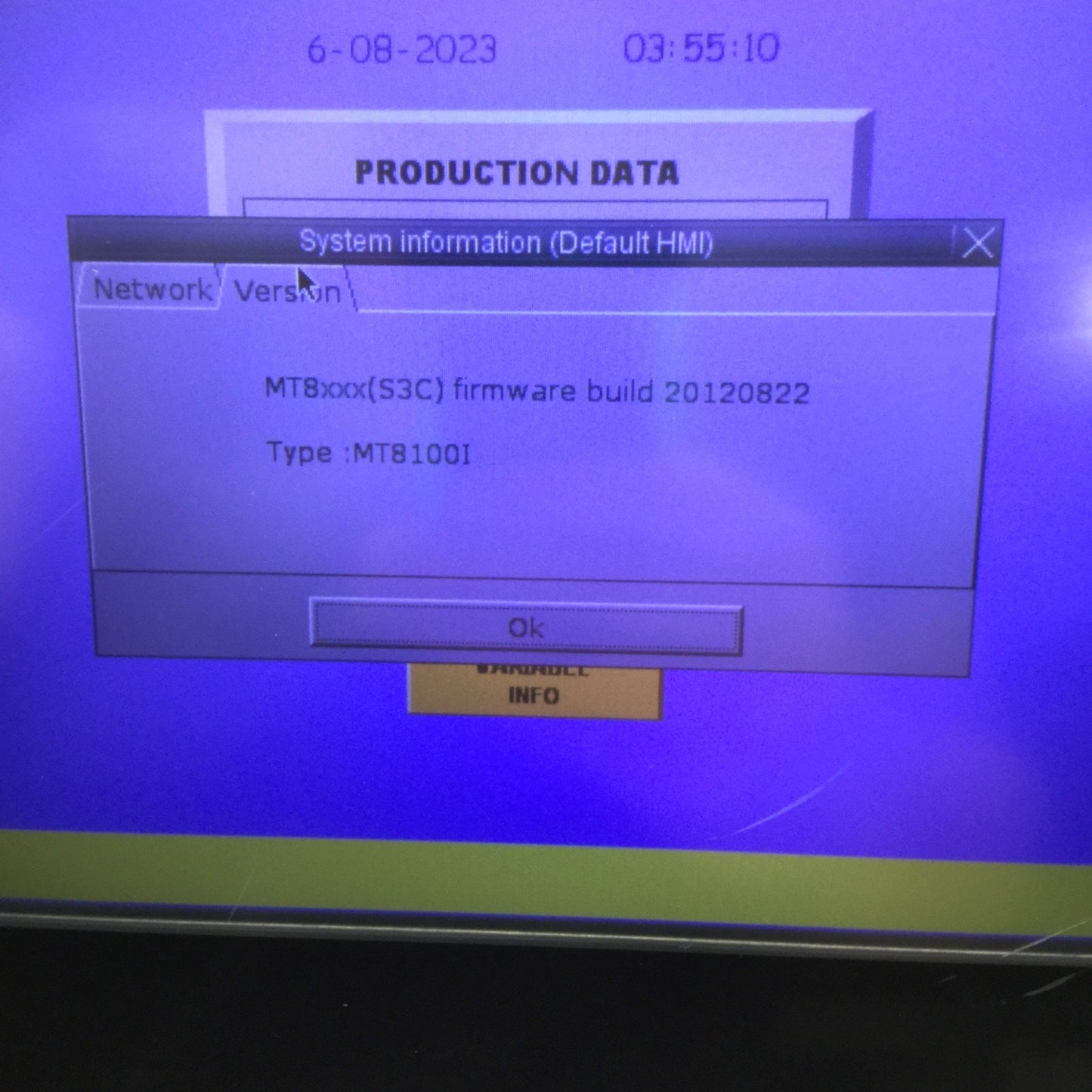 Used Weintek MT8100i HMI Operator Panel 10" Color TFT, 800 x 480, USB/Ethernet/COM