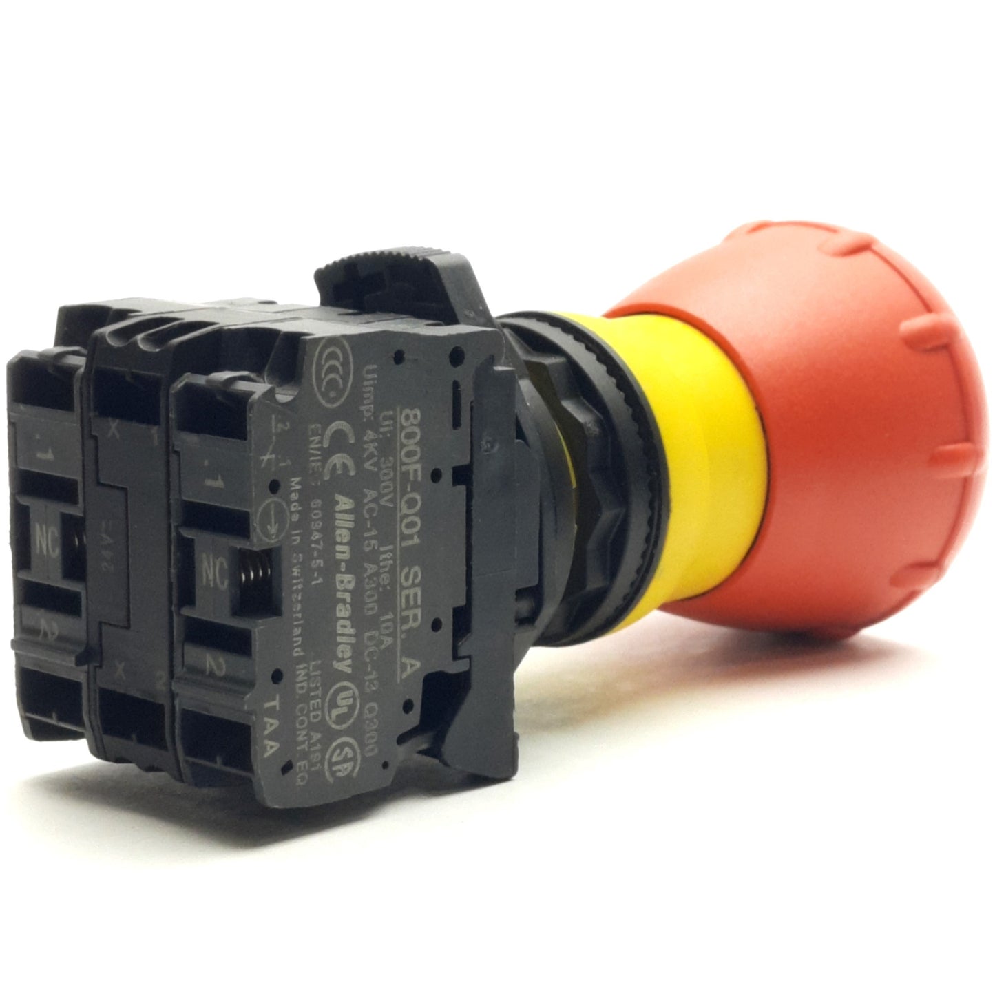 Used Allen Bradley 800FP-LMT44 Illuminated Emergency E-Stop LED Pushbutton 2NC