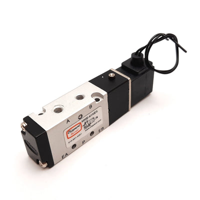 Used Clippard MME-41NES Solenoid Valve, 2-Position 5-Port, 110VAC, 20-125psi, 10-32