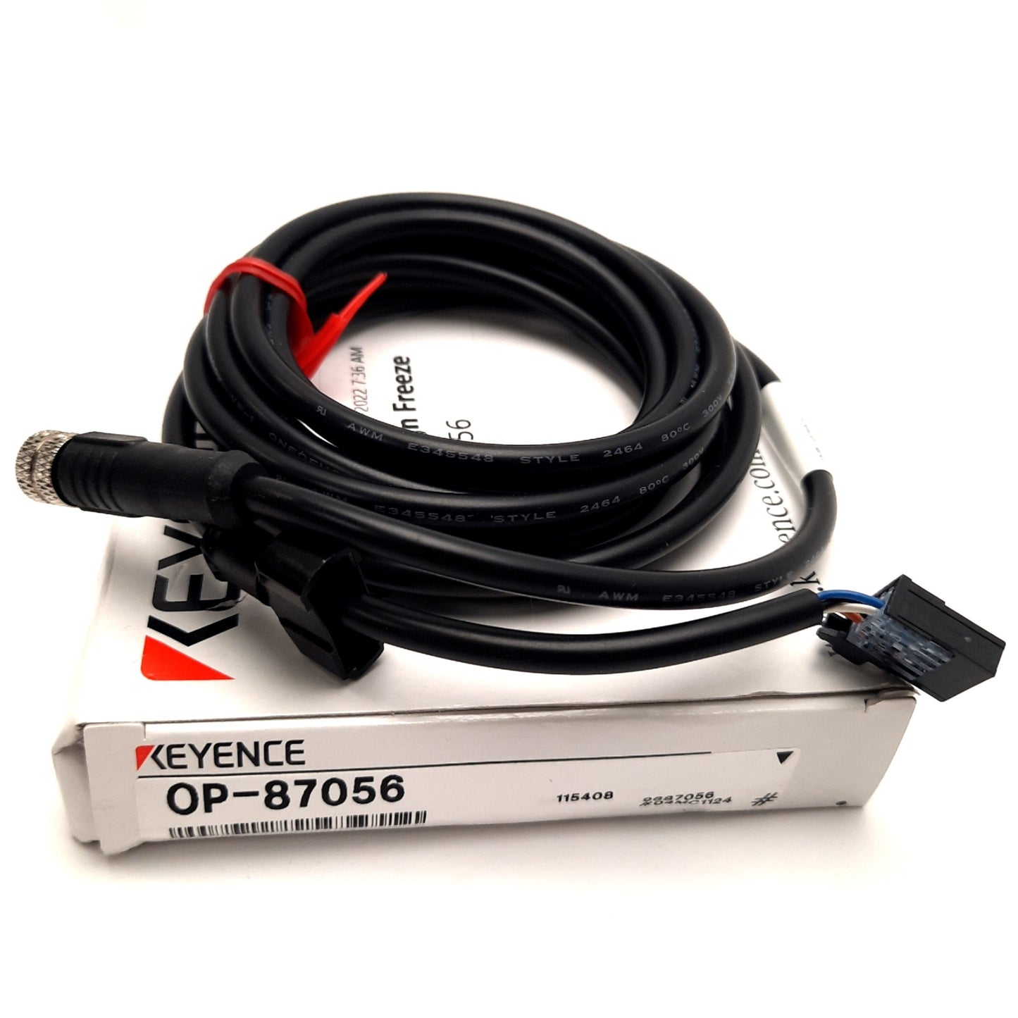 New Keyence OP-87056 Sensor Cable For IL/IG/GV-T Series Head, M8 4-Pin F, 2m Length