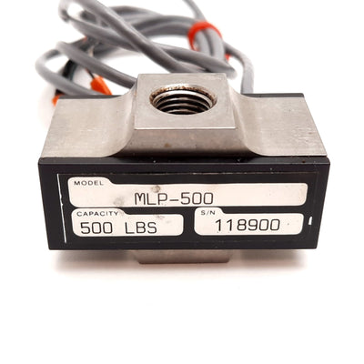 Used Transducer Techniques MLP-500 Mini Load Cell, Tension/Compression, 500 lbs